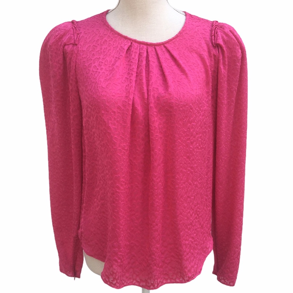 Ronny Kobo Pink Tone on Tone Blouse M
